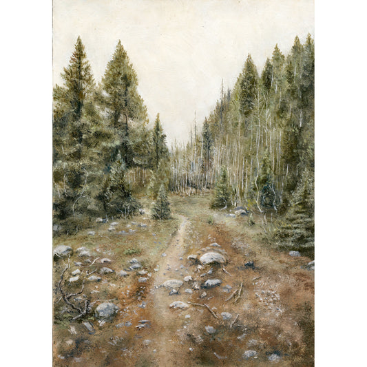 <span class="imgtitle">Into the Mountains</span> </br> 5x7 - oil on panel